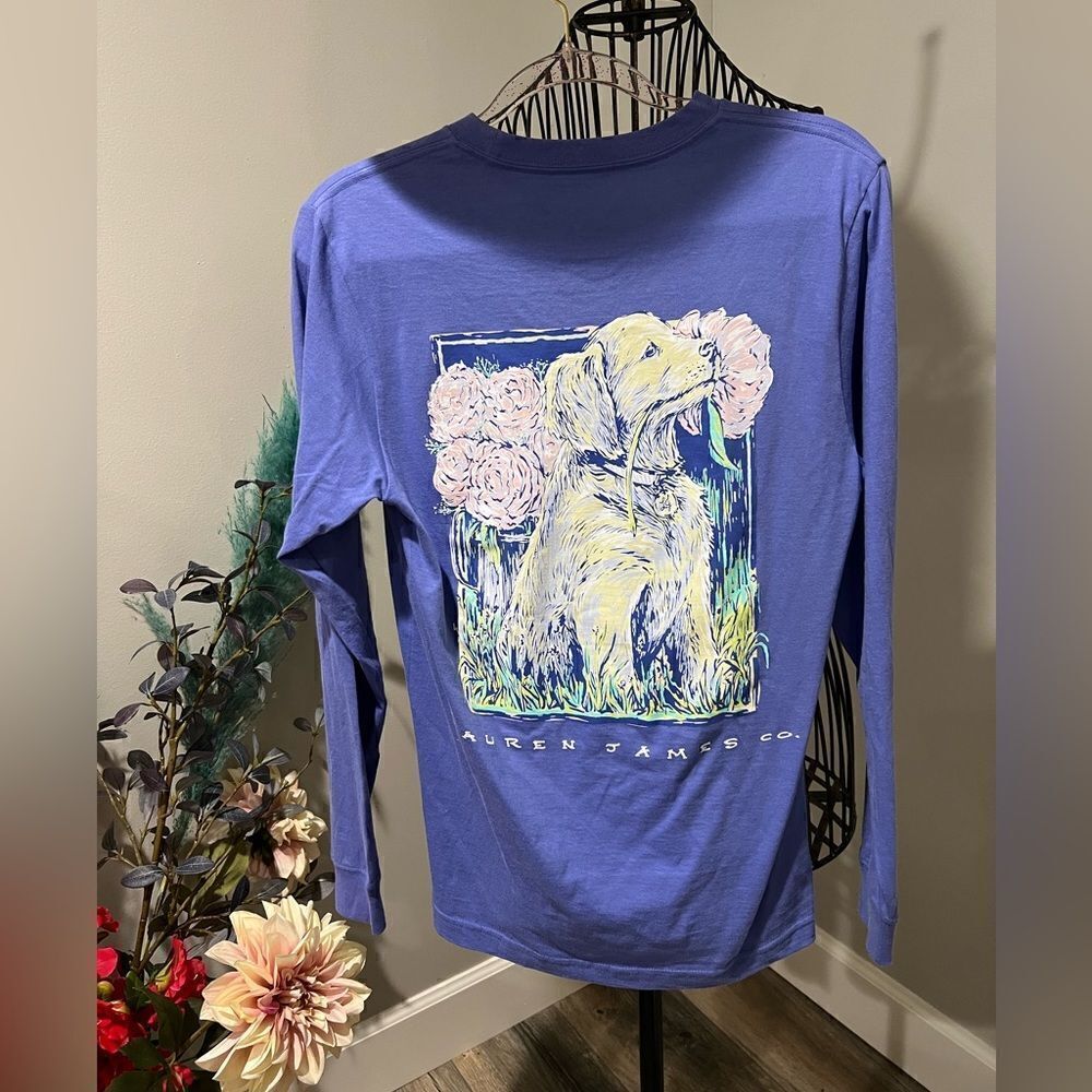 NWT Lauren James Sweet Tee size XS in Peony Puppy